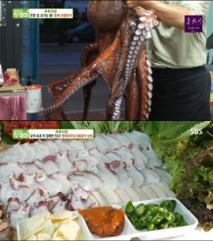 속초 명태회무침 대왕문어 삼합, 자족식당 전복 뚝배기 완벽