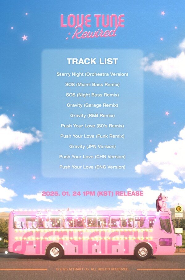 <b>피프티피프티</b>, <b>리믹스 앨범</b> '<b>Love Tune</b> : Rewired' 깜짝 발매