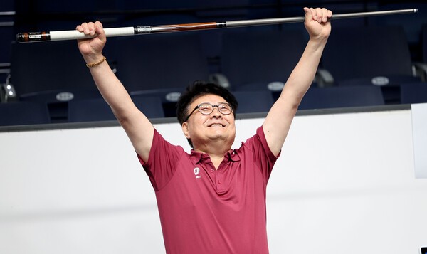 캐롬 베테랑 김무순, 마원희 제압하고 <b>드림투어 개막전</b> 우승