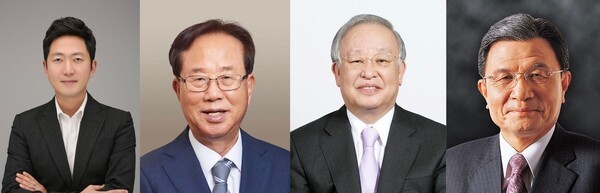 (왼쪽부터) 이재상 하이브 대표. 이수광 DB그룹 회장 , 손경식, CJ그룹 회장, 강병중 넥센그룹 회장