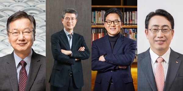 (왼쪽부터) 최성안 삼성중공업 부회장, 오세철 삼성물산 사장, 이준희 삼성SDS 사장, 유여상 SK텔레콤 사장